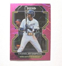 2022 Panini Prizm Draft Picks Pink Velocity #PDP70 Chandler Simpson RC (RAYS) !