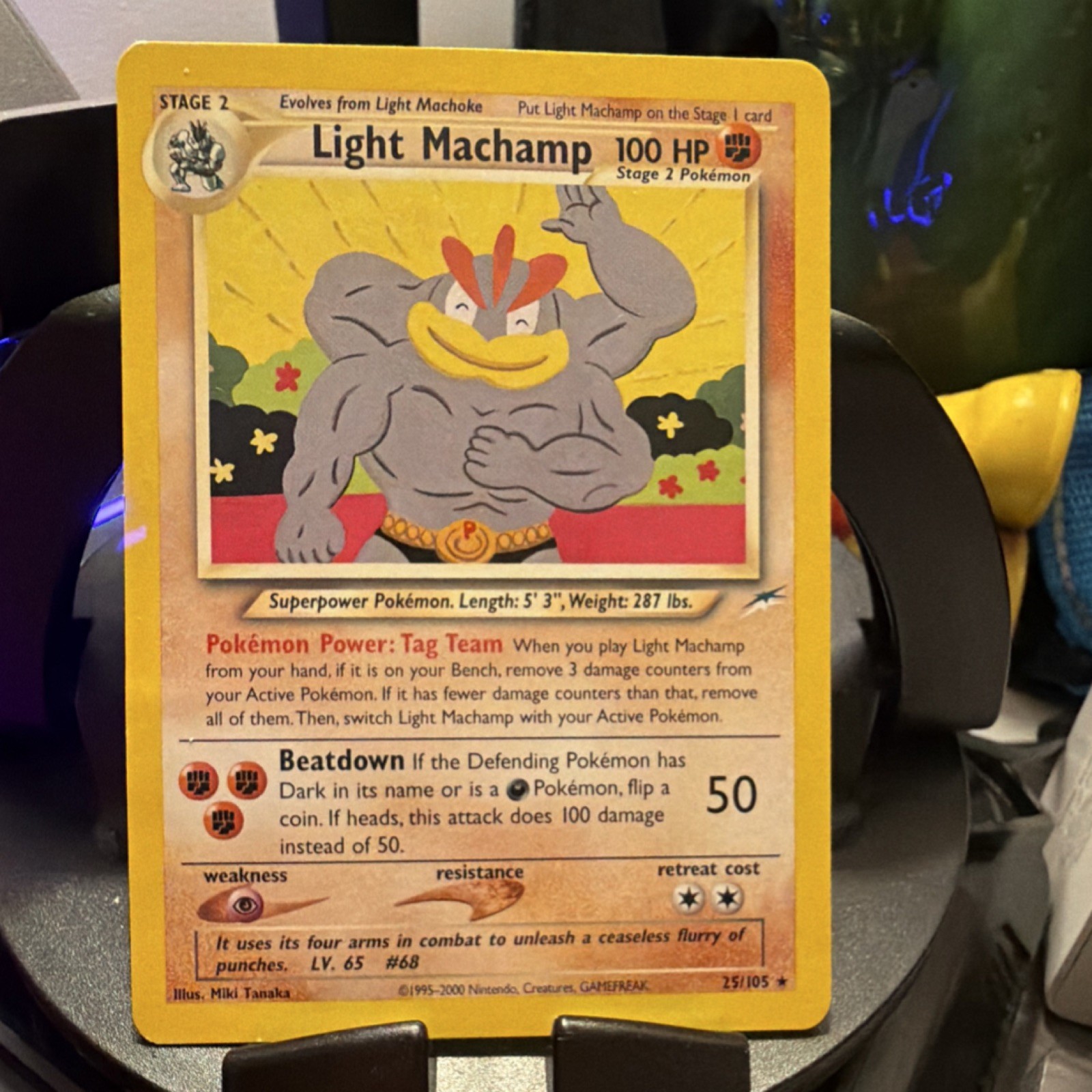 Light Machamp 25/105 Neo Destiny Rare 100 HP Stage 2 Regular Pokémon Card 2000