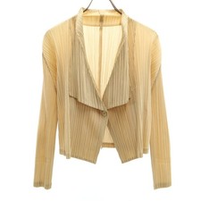 PLEATS PLEASE made in Japan Long sleeve Pleated Jacket 3 beige Women