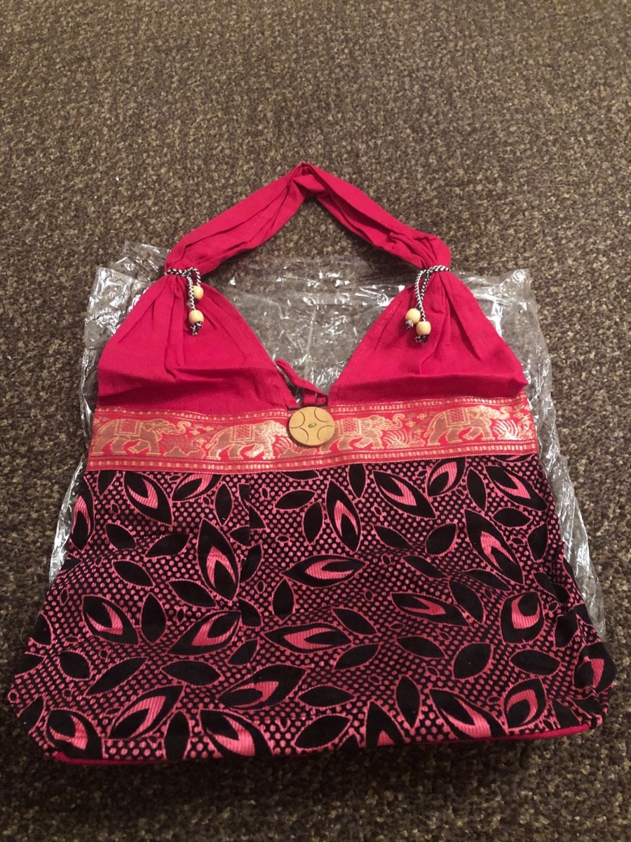 Boho Elephant Print Crossbody Bag - Lightweight Cotton Hippie Sling Shoulder Bag For Everyday Boho Style - View #9