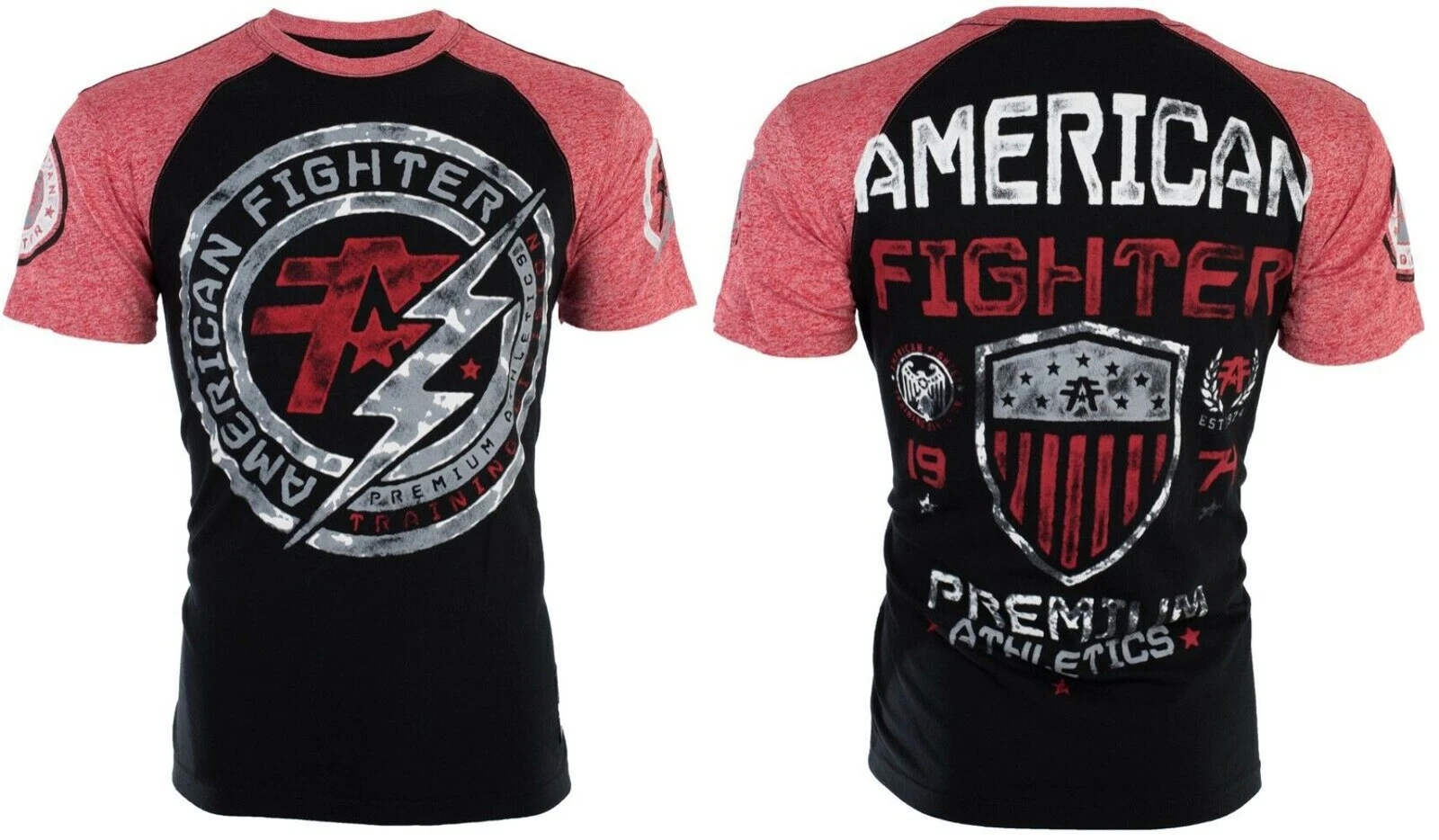 AMERICAN FIGHTER Mens T-shirt Allen Black Red L-3XL NWT