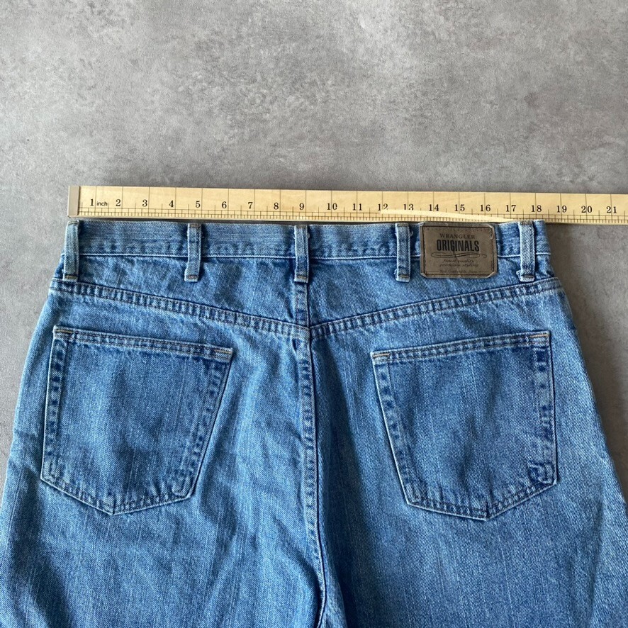 Wrangler Shorts Denim Mens 38" Baggy Denim Carpenter Vintage Jorts, Blue image 6