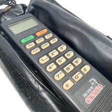 Vintage US Cellular Car Phone W/ Traveler Mobile Rona Leather Bag - Movie Prop