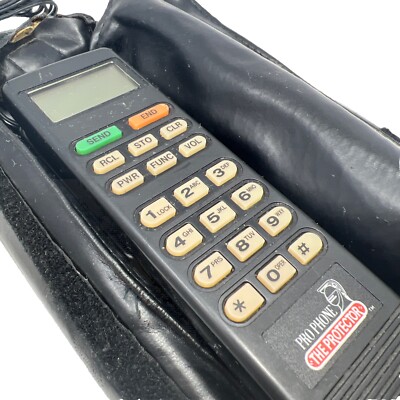 Vintage US Cellular Car Phone W/ Traveler  Mobile Rona Leather Bag - Movie Prop