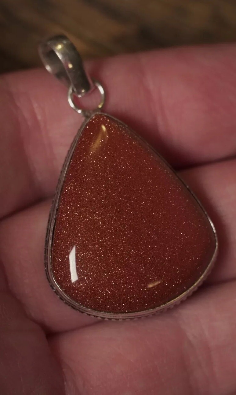 Artisan Red Sandstone Raindrop 1.5” Pendant Artisan Made