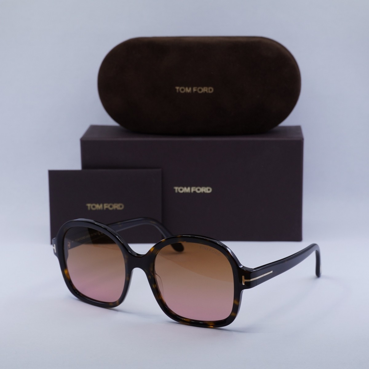 TOM FORD FT1034 52F Dark Havana/Brown To Peach Gradient 57  display picture 3