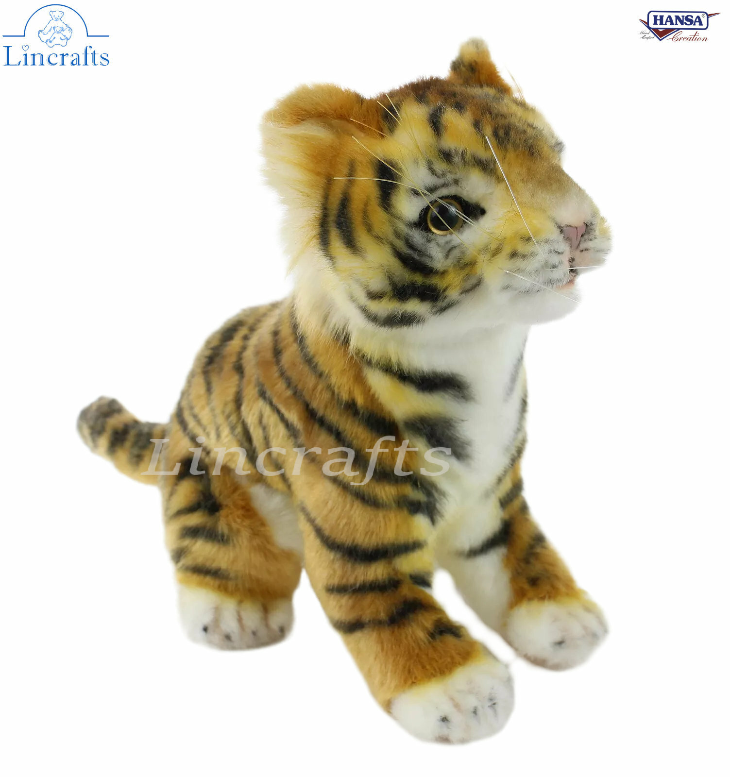 Hansa  Sumatran Tiger Cub 6680 Plush Soft Toy Sold by Lincrafts UK Est.1993