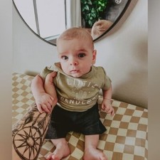 Aosta Aziel  Luca Ribbed Cotton Black Baby Shorts Size 3-12 Months