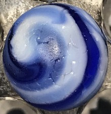 Awesome Christensen Agate 9 and Tail Opaque Swirl Marble 5/8" Diameter