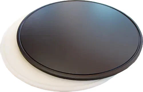 FACILEMARKET Tagliere Professionale in Polietilene Tondo sp. 1 cm Ø35cm con scavo