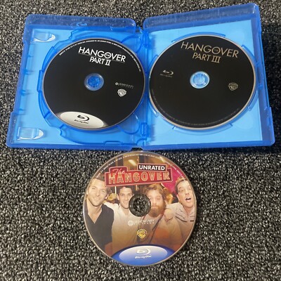 The Hangover & The Hangover Part II & III Blu-ray lot Comedy 3 Movies 3 disc