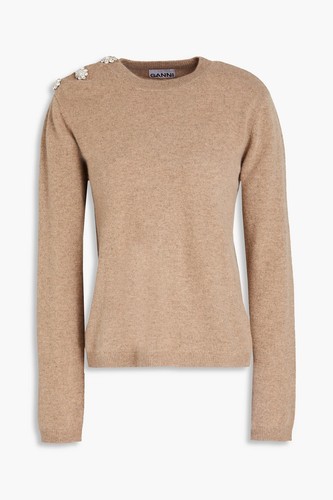 Ganni beige cashmere sweater with 