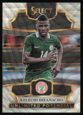 2017-18 Panini Select Kelechi Iheanacho Unlimited Potential Prizm Nigeria #UP-6