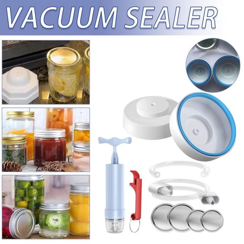 Canning Jar Sealing Kit Vacuum Sealer With Tube For Regular Wide Mouth
