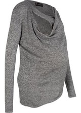 Stillpullover Umstands-Pullover Gr. 44/46 Schwarz Weiß Damen Langarm-Pulli Neu*