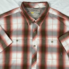 Eddie Bauer Travex Short Sleeve Button Up Mens 2XL Classic Lightweight Ripstop