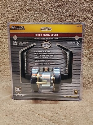 BRINKS Heavy Duty Commercial Keyed  Entry Lever Matt Black. (Keyed Alike Inv.)