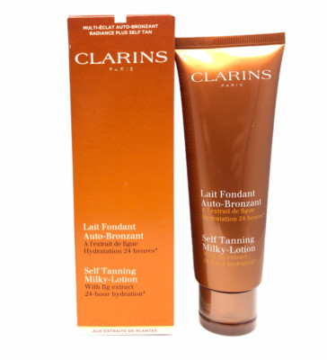 CLARINS Self Tanning MILKY LOTION 4.2 Oz / 125 Ml New in Box