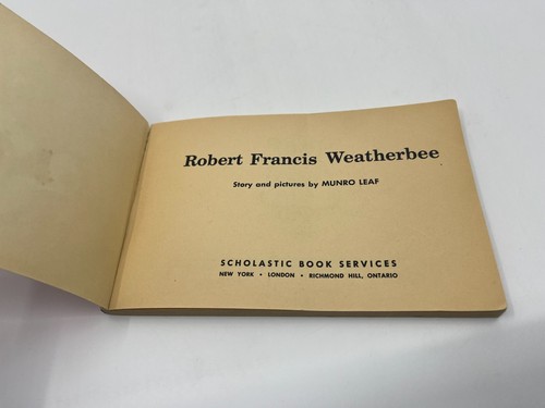 1st Printing 1965 Vtg MUNRO LEAF 1ST Scholastic by ROBERT FRANCIS WEATHERBEE - Picture 8 of 11
