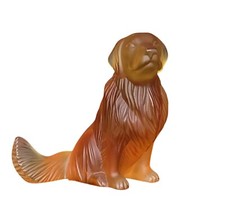 Lalique Crystal Golden Retriever Dog Amber Limited Edition #784/888