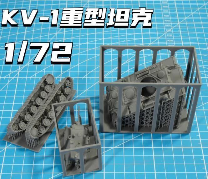 3D Printed 1/72 Soviet KV-1 Heavy Tank Model Kit Unpainted - Image 2 of 4