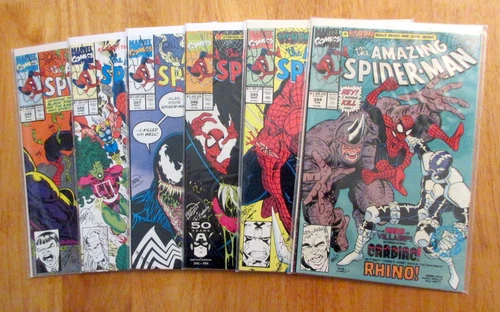 Run of *6* KEY AMAZING SPIDER-MAN! #344 (VF/NM), 345-349 (NM-)