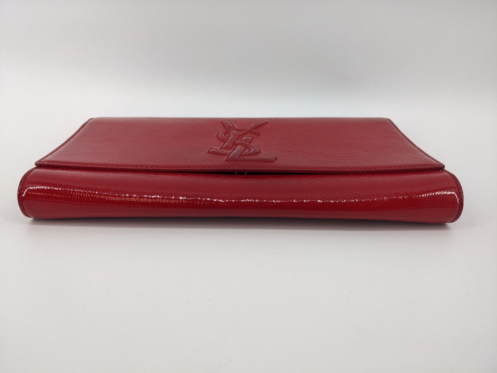 Authentic Yves Saint Laurent Clutch Bag Pouch Red… - image 3