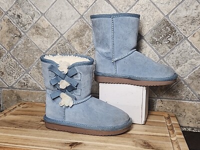 Koolaburra By UGG Victoria Short Boot Sheepskin Size 10 Blue 1090330 $69.99