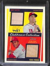 2016 Topps Heritage Clubhouse Collection Dual Relic CCDR-PV Joey Votto and Perez