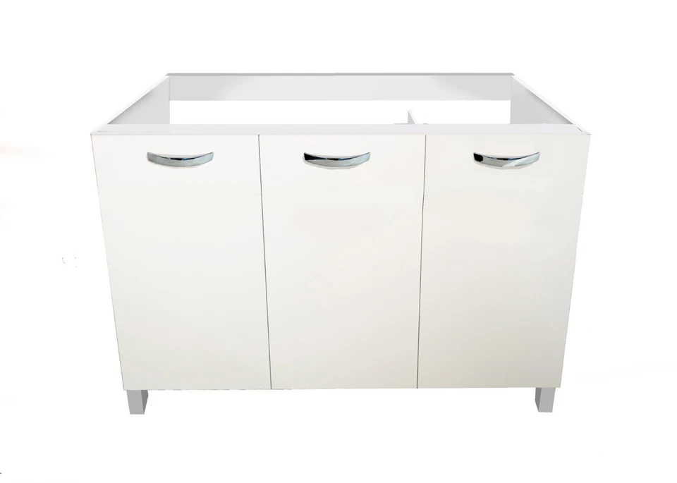 Mobile sottolavello cucina 120 cm 3 Ante Bianco o Legno MabelOnline