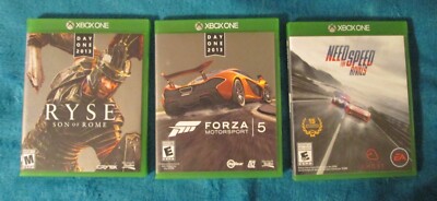 Xbox One game lot Need For Speed Rivals Ryse and Forza 5