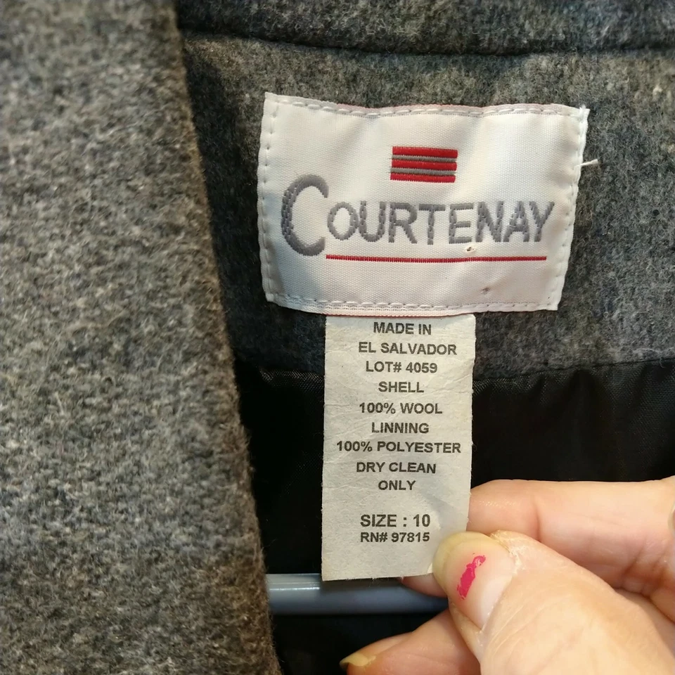 Chaqueta Blazer Courtenay Para Mujer De Colección Gris Manchado 100% Lana Forrada Carrera 10 Foto 3 de 4