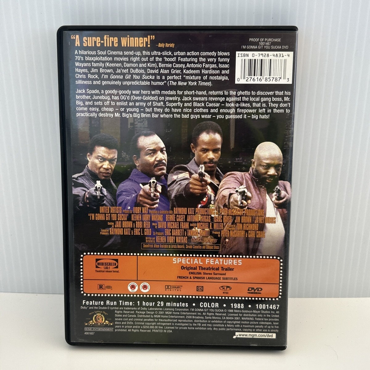 I'm Gonna Git You Sucka (DVD) Keenen Ivory Wayans 1988 Film