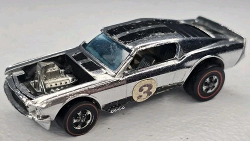 Hot Wheels Redline Mustang Boss Hoss Chrome Club Car Vintage