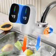 Scaldabagno Elettrico Istantaneo 3400W Rubinetto LED 3s Acqua Calda Cucina Bagno