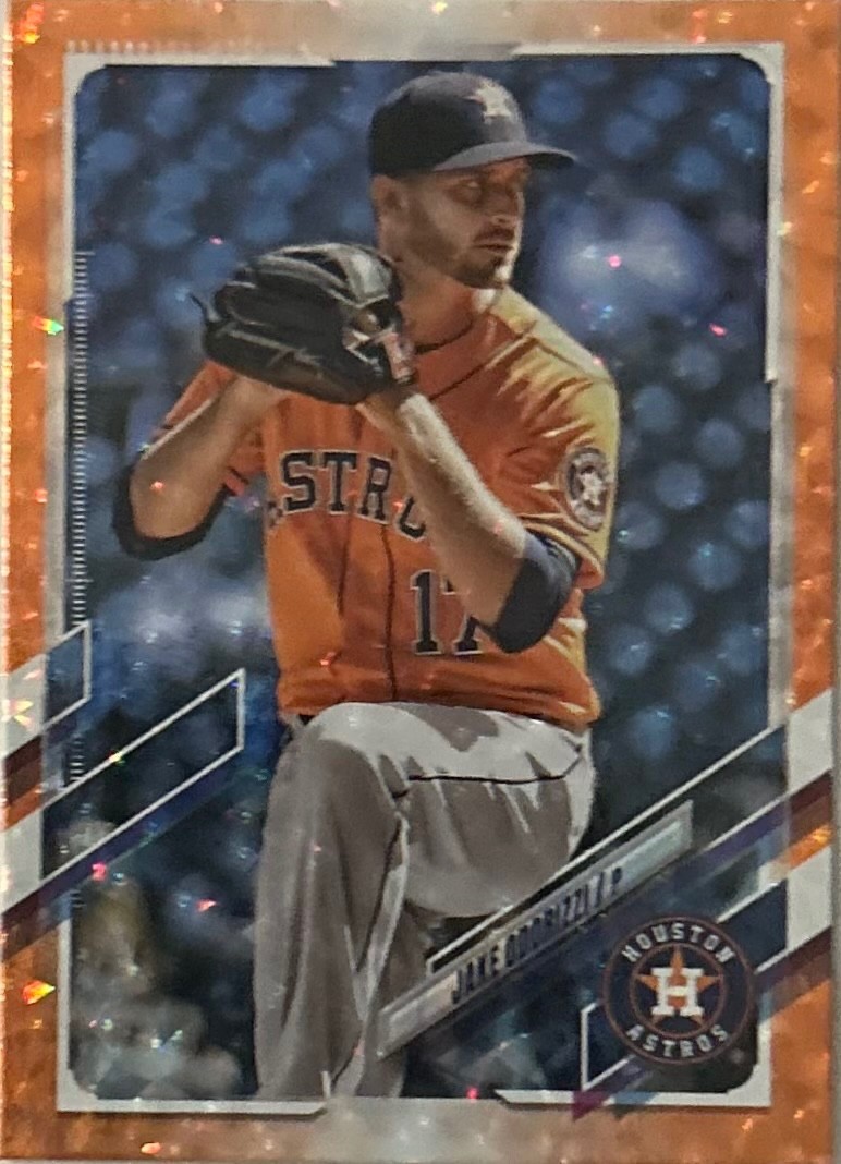 Jake Odorizzi, Houston Astros, Topps 2021 baseball, Orange Foil, /299