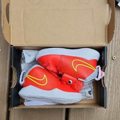 Nike Team Hustle D 9 Lil TD Toddler Shoes Red Wolf Grey CT4066 600 Sz 4c