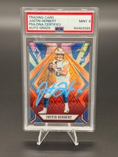 2020 Panini Phoenix Justin Herbert #103 PSA 9 Rookie Card. rookie card picture