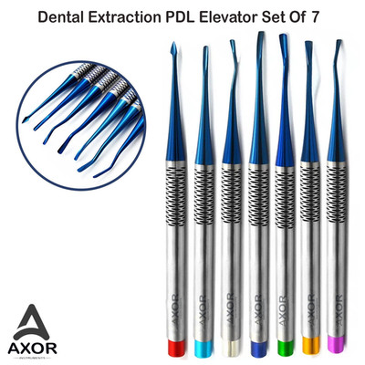 Dental PDL Luxating Root Elevators Blau Titan Chirurgische Implantatinstrumente X7