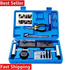Tire Repair Kit - 68pcs Heavy Duty Tire Plug Kit, Universal Tire Repair Tools...