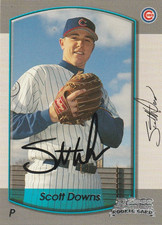 2000 Bowman Scott Downs Chicago Cubs RC Rookie Signed Autographed Baseball Card. rookie card picture