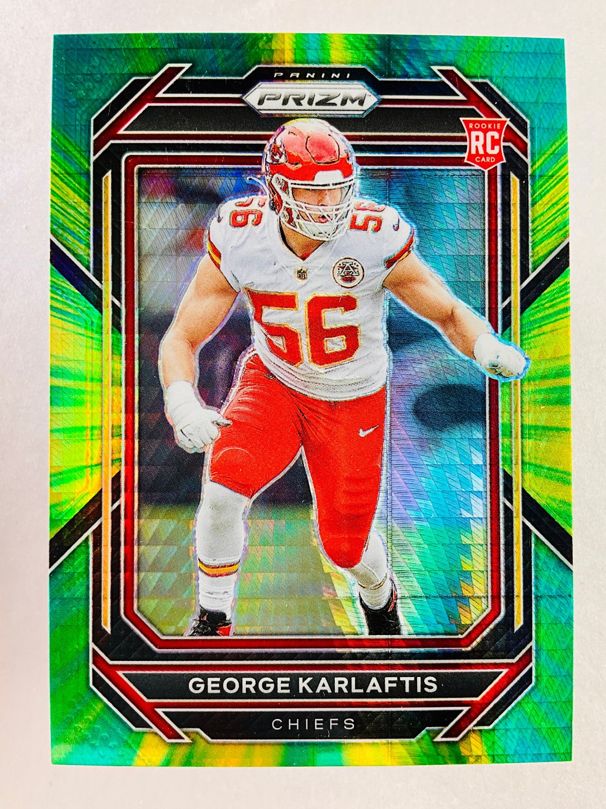 2022 Panini Prizm Rookies Hyper Prizm /175 George Karlaftis #378 Rookie RC