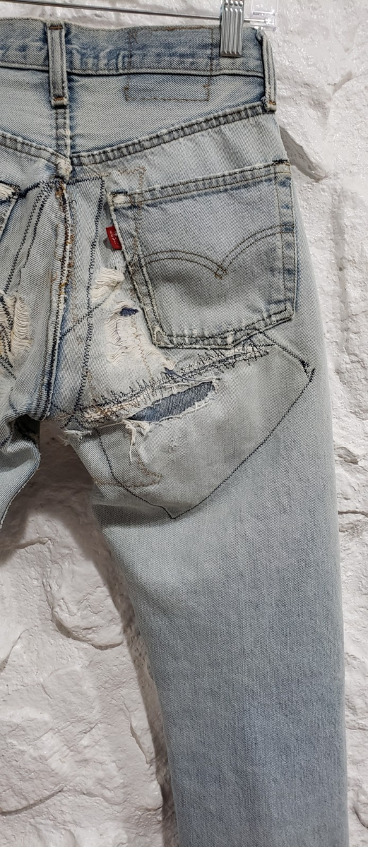 Vintage Levi's 501 Redline Selvedge USA Denim Jeans 32x35