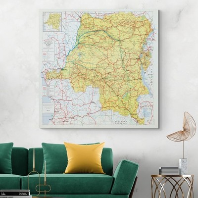 1964 Democratic Republic of Congo Map   Borders, Regions & Congolese History