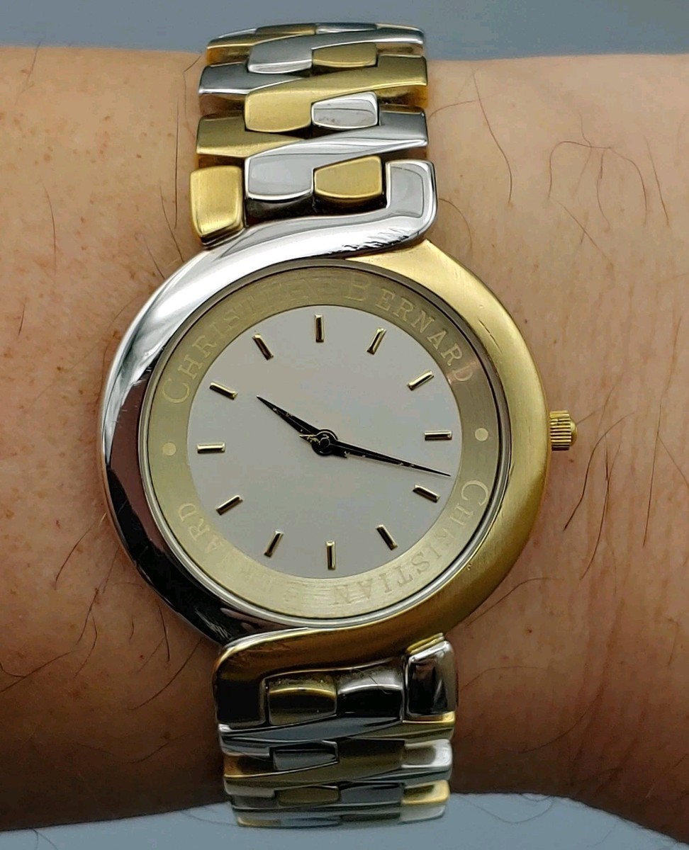 Christian Bernard Paris Mens Watch 33mm Two-Tone White Dial 7