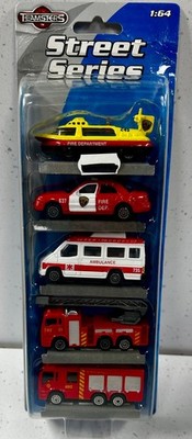 Teamster Street Series - 5 Fahrzeuge Set - Notfall Feuerwehr - Originalverpackt