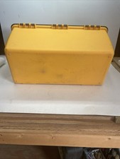 Plano Storage Box 651d 20  X 11  X 11  . Tray, Handle. Grey  Yellow