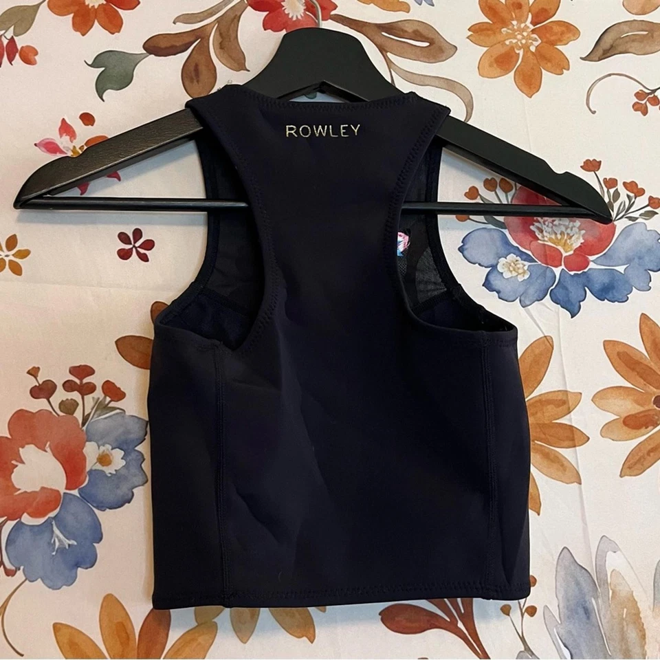 Tankini de verano de malla de neopreno floral negro rosa XS de Cynthia Rowley para mujer Foto 2 de 4