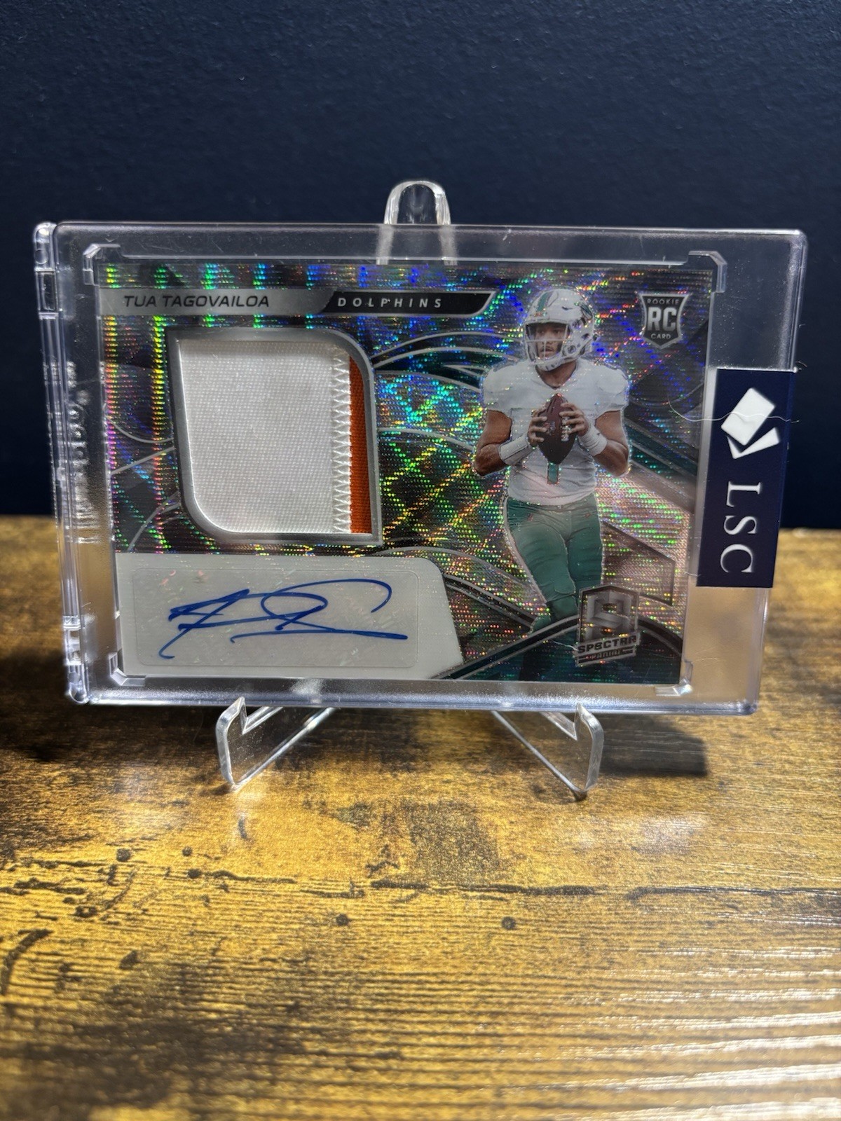 2020 panini spectra prizm radiant rookie patch tua tagovailoa #202 /25 dolphins
