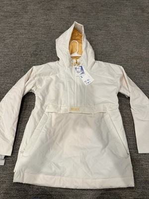 NWT $279  ROXY Radiant Lines Overhead Snow Ski Jacket Ivory Size L